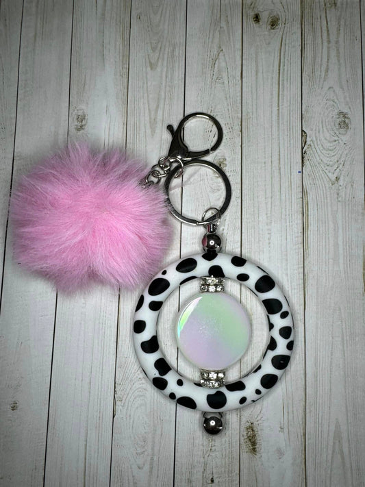 Cow Print Key Chain